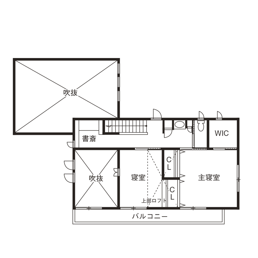 ジブログデザイン 自然な風の流れを汲み入れた「夏に涼しい家」の間取り図（3LDK）