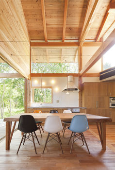 ジブログデザイン 木組みのダイナミックさに思わず見とれてしまう。開放感溢れる家の建築実例画像4