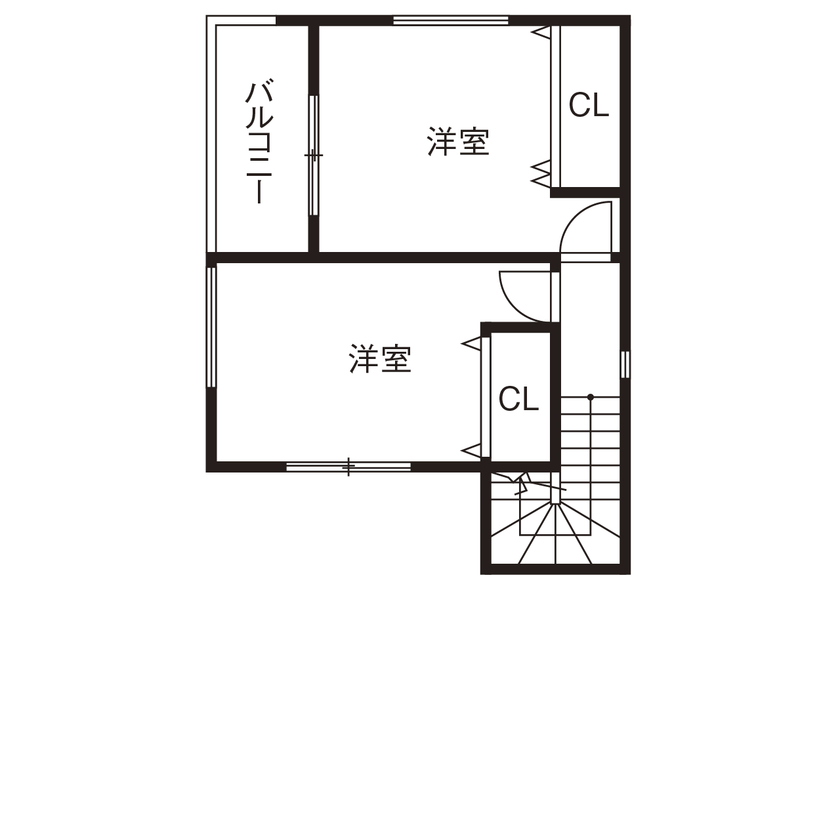 ヤマイチ住建 【大阪市/3階建て/2000万円台】3段折り上げの勾配天井にトップライト。モダンでラグジュアリーな2階LDKの間取り図（2LDK+2S）3階
