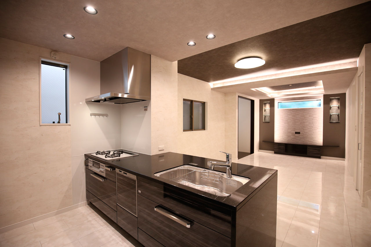 ヤマイチ住建 【大阪市/2000万円台】柔らかな光でデザインされたホテルライクなリビング。旗竿地の明るい住まいの建築実例画像4