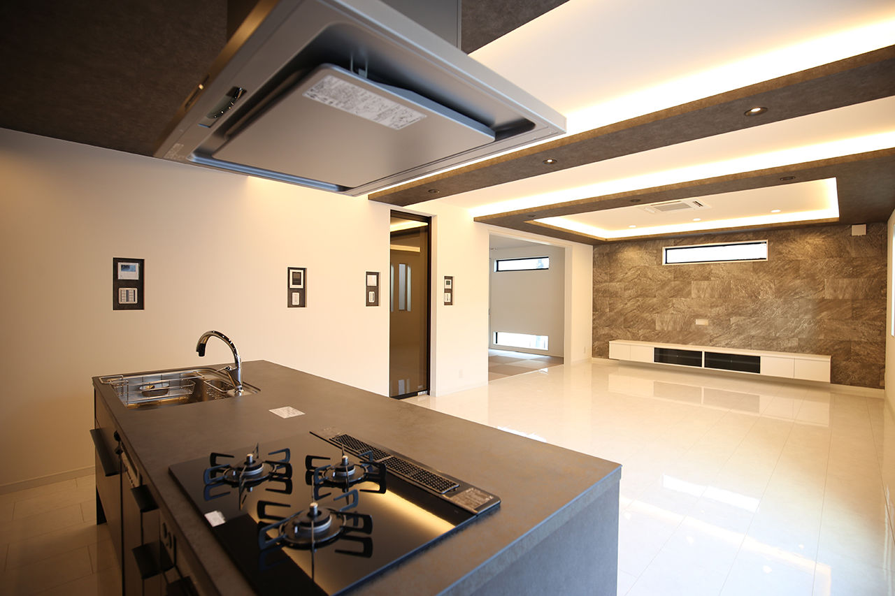 ヤマイチ住建 【大阪市/4000万円以上/3階建て】2台分のビルトインガレージや27.5帖のLDKなどラグジュアリーな住まいの建築実例画像4