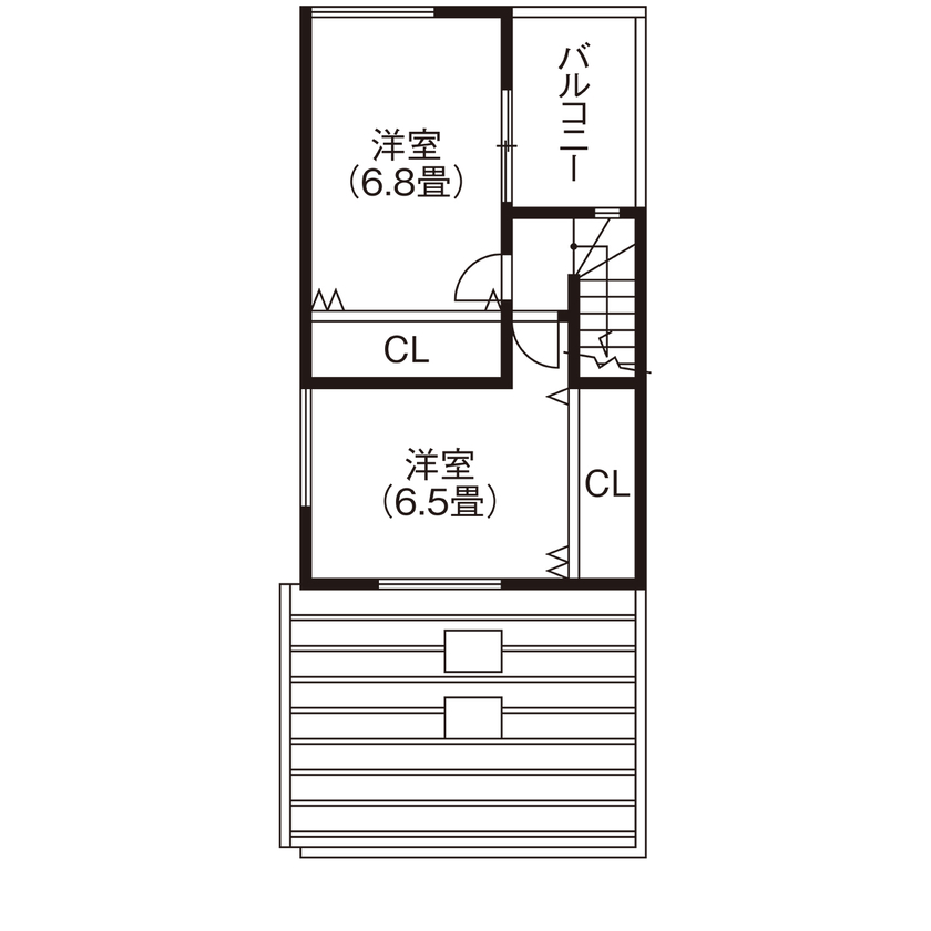 ヤマイチ住建 【大阪市/2000万円台/狭小/3階建て】トップライト付きの開放的な2階LDKでゆったりとくつろげる上質な邸宅の間取り図（2LDK+タタミ置場+納戸）3階