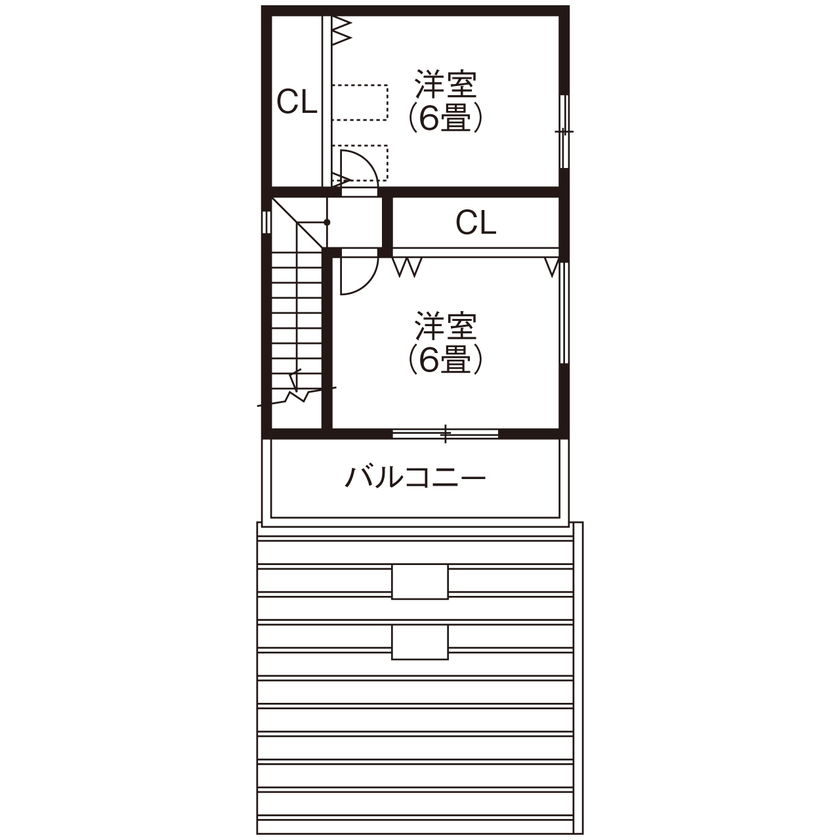 ヤマイチ住建 【大阪市/2000万円台/狭小/3階建て】トップライトから自然光が射し込む2階LDK。高級感あふれる住まいの間取り図（2LDK+タンス置場+納戸）3階
