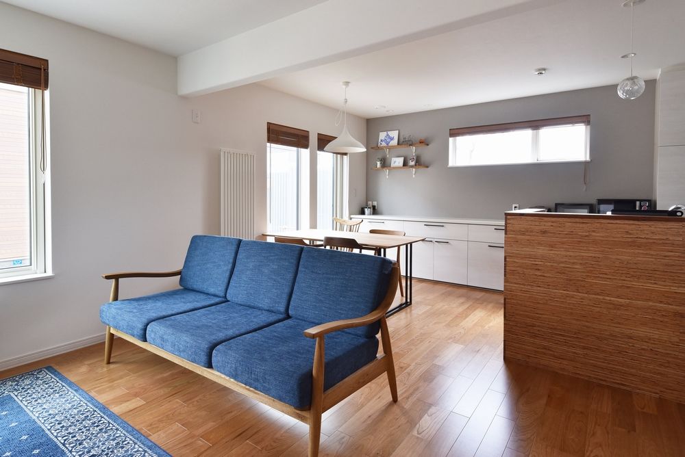 住研ハウス 【苫小牧市/3人家族/4LDK間取図】サーフボードをディスプレイできる玄関土間収納、ナチュラルテイストな家の建築実例画像5