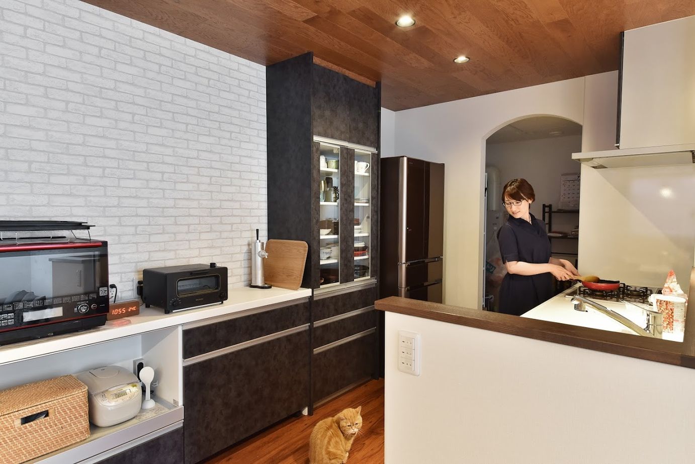 住研ハウス 【苫小牧市/30代夫婦＋ペット/3LDK間取図】組み込みガレージ(カーポート)と広々ピットリビングのある家の建築実例画像3