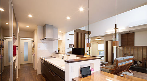 ワイケイホーム 【広々ドッグラン】ペットと住まう、吹き抜けのある家の建築実例画像2