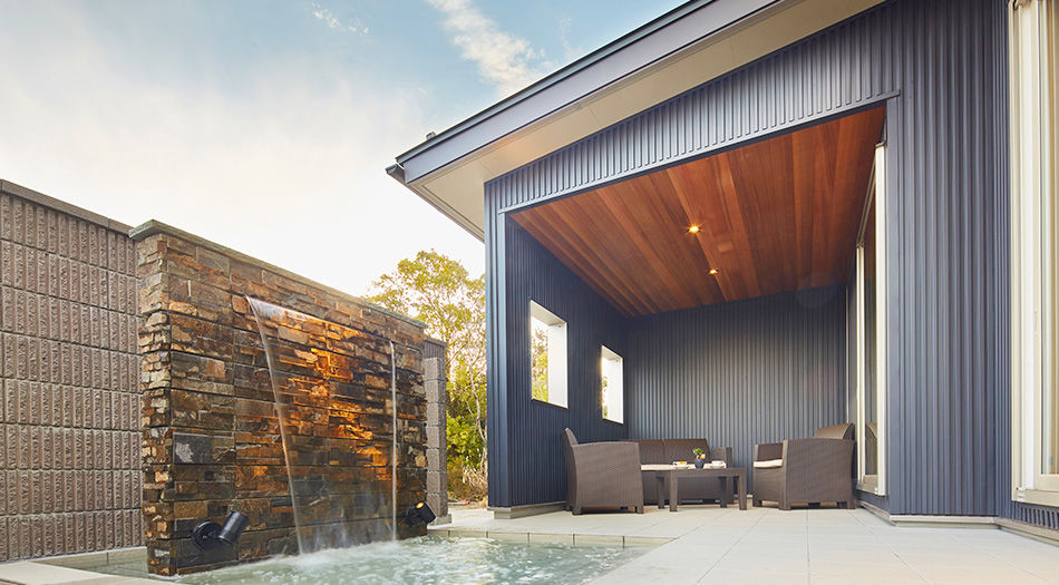 ワイケイホーム 【2000万円台×吹き抜け×プライベートテラス】ラグジュアリーな快適空間、外に閉じて中に開く家の建築実例画像8