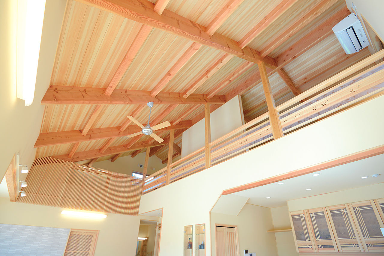 明和ホーム 【甲府市/3000万円台/38坪/ZEH＋R/間取り図あり】一体感と開放空間。のびやかに過ごす平屋風2階建ての家の建築実例画像5