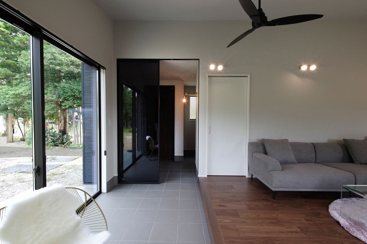 D-GRID HOUSING（ディーグリッドハウジング） 平屋/広い土間とデッキ。ペレットストーブと眺望をの建築実例画像9