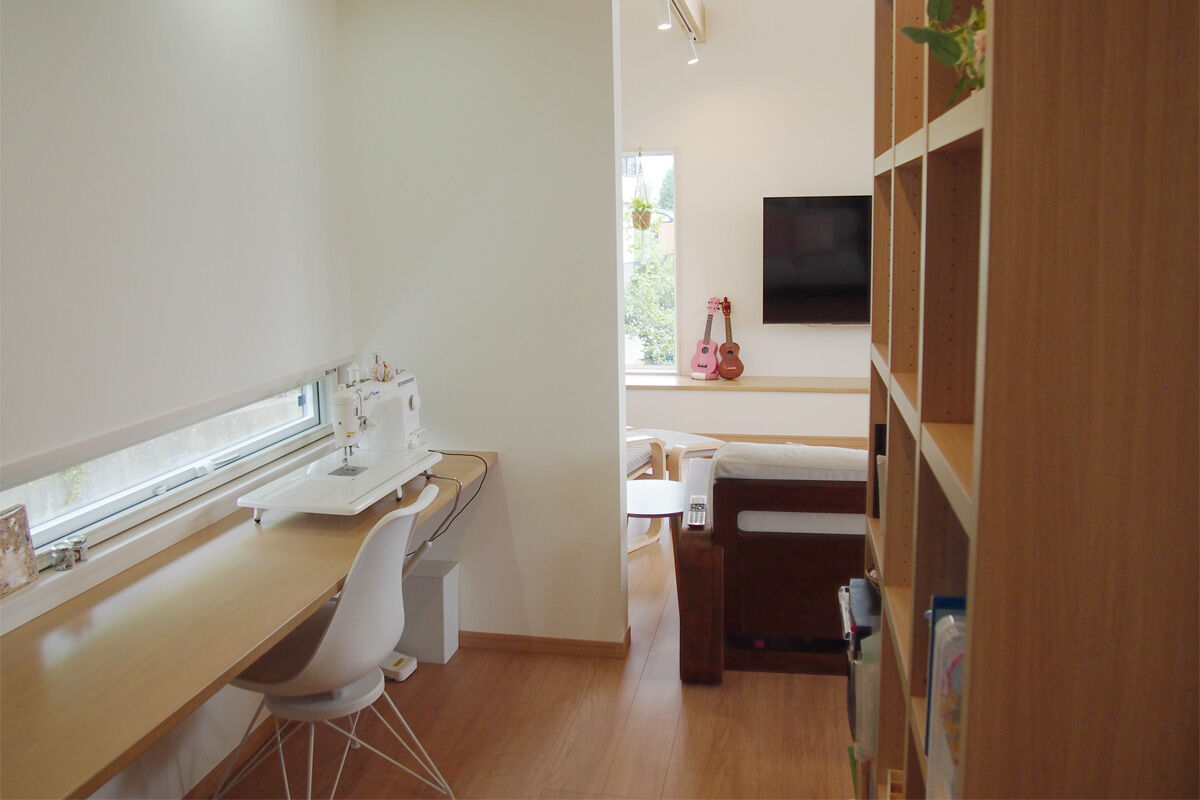 桧家住宅　(日本中央住販) 【奈良県/和室/R壁仕様/二の字型キッチン】緑と調和する心地よい暮らしの建築実例画像6