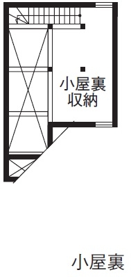 イソダ 【1000万円台/20坪台/間取り図あり/難土地】家から出るのが嫌になる。天然木材のぬくもりを感じる家の間取り図（4LDK）小屋裏