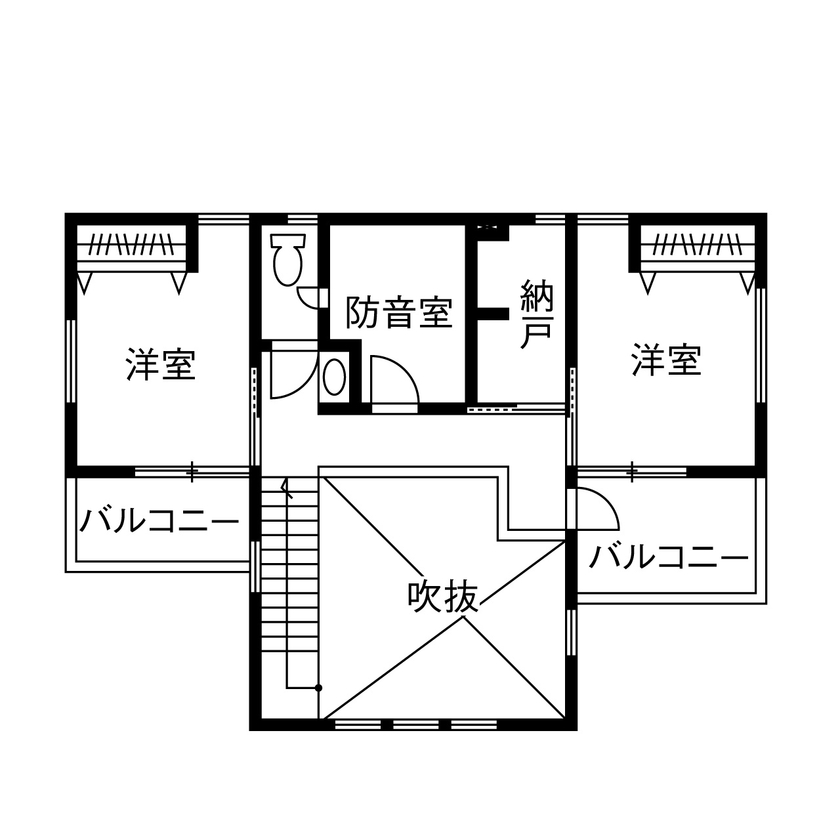 イソダ 【3000万円台/30坪台/間取り図あり】桧の床とソーラーサーキット工法で叶える身体に優しい住環境の間取り図（3LDK）2階