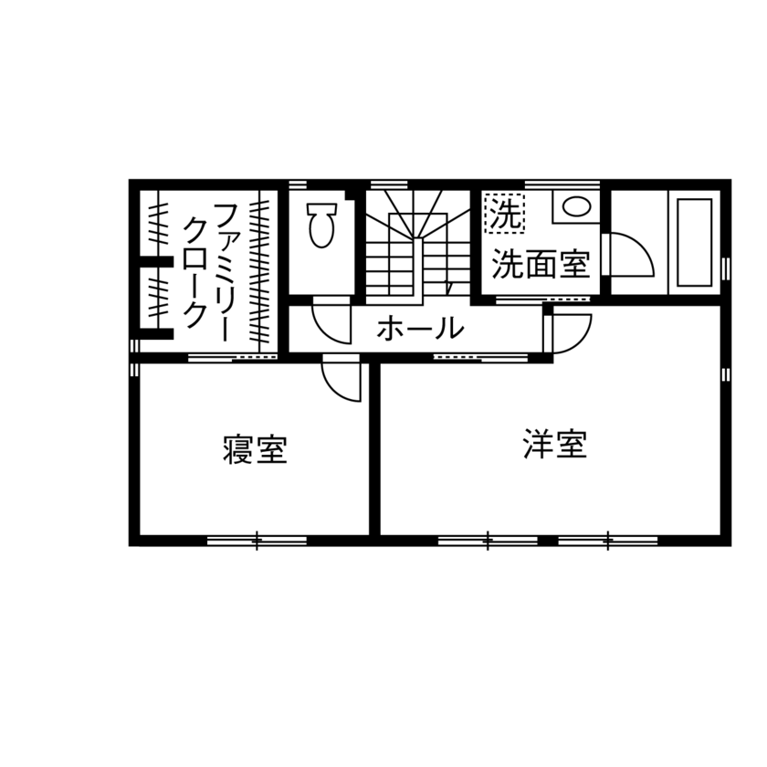 イソダ 【2000万円台/30坪台/間取り図あり】ソーラーサーキット工法の快適性能と遊び心を詰め込んだ家の間取り図（2LDK）2階