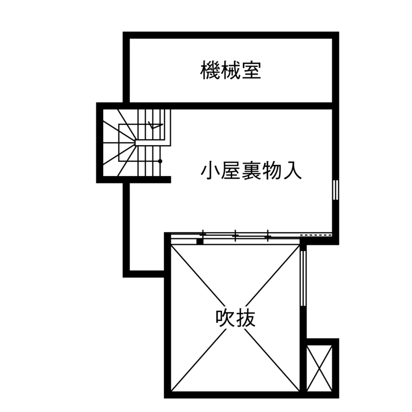 イソダ 【3000万円台/40坪台/間取り図あり】お手本にしたのは北欧の温かみ。海沿いに建つスローライフを楽しむ家の間取り図（1LDK+1LDK+小屋裏）小屋裏