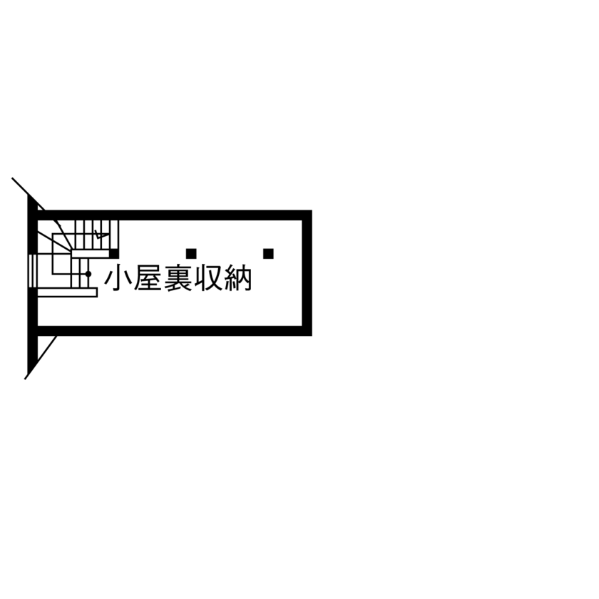 イソダ 【4000万円台/50坪台/間取り図あり】アクセントカラーが光る北欧スタイルの二世帯住宅の間取り図（2LDK+2LDK）小屋裏