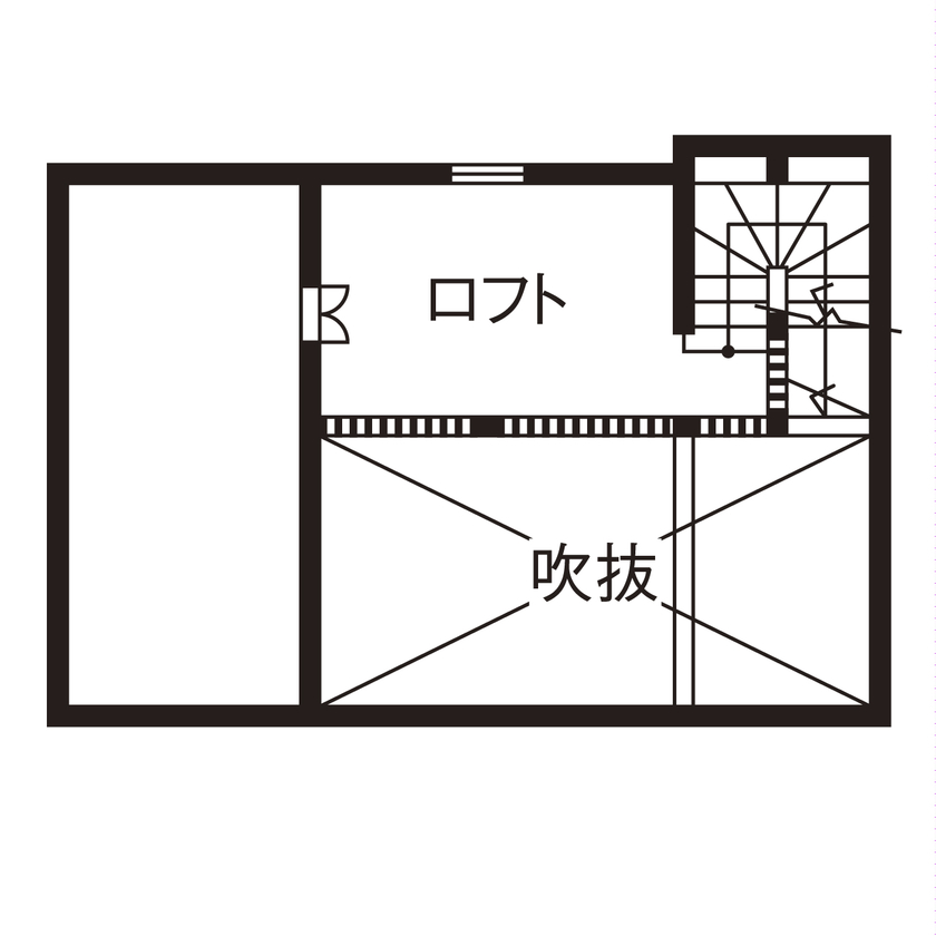 イソダ 【2500万円～2999万円／2階LDK／家事動線】高性能が楽にする子育て。「冬の夜中に起きても寒くありません」の間取り図（2LDK）小屋裏