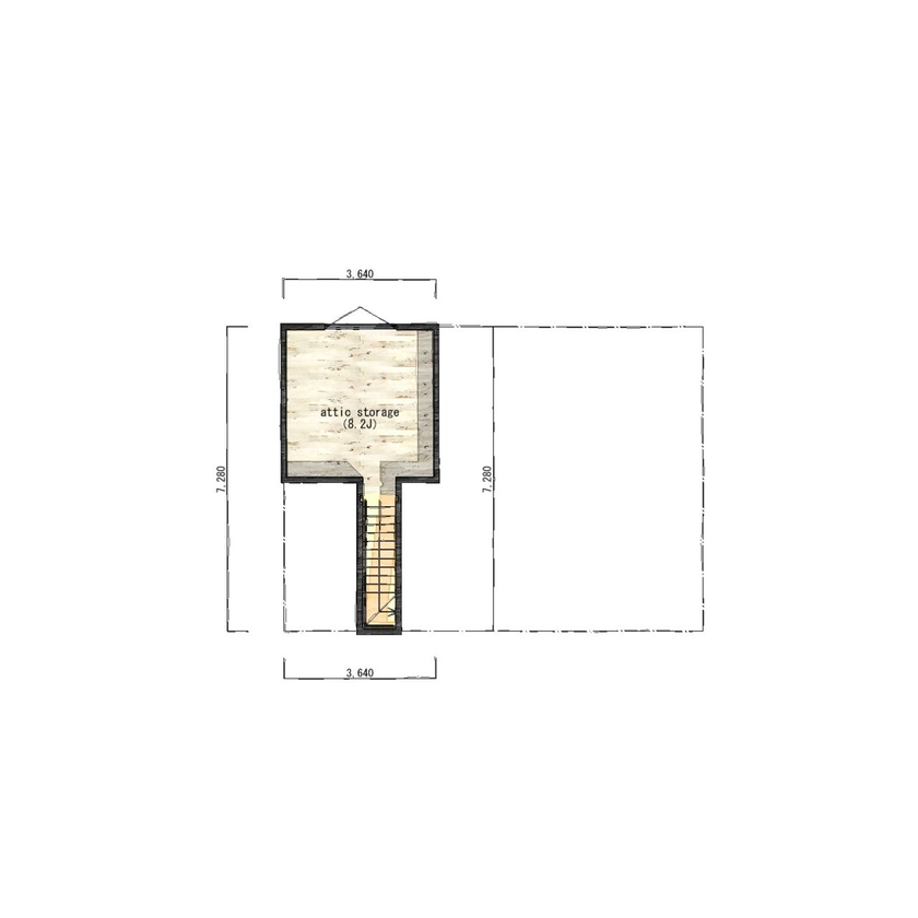 シアーズホーム福岡 こだわりモザイクタイルのキッチン映える家の間取り図（4LDK）小屋裏収納
