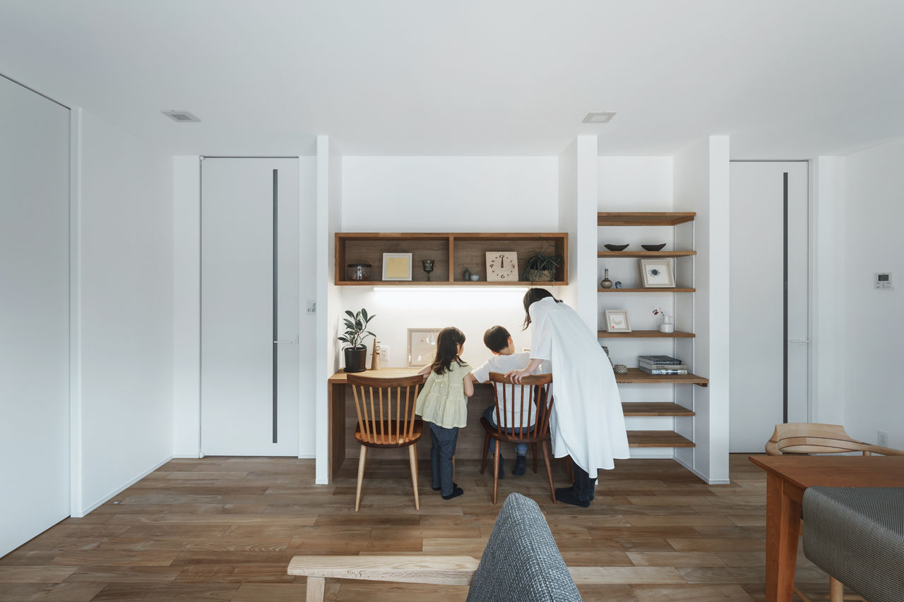 LIVIA(リビア)一級建築士事務所 【京都/3000万円台/間取図/モダンデザイン】夫婦それぞれのライフスタイルを尊重してできた家事ラクの家の建築実例画像2