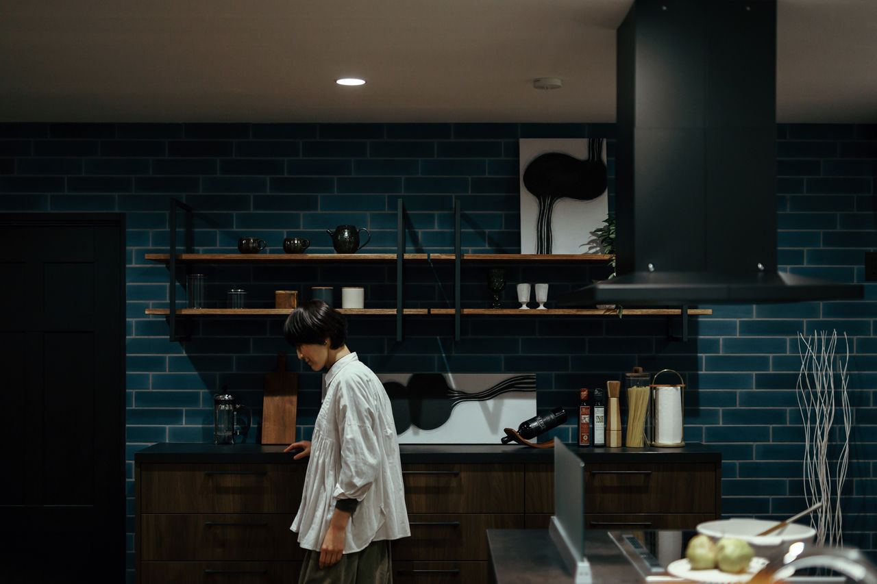 LIVIA(リビア)一級建築士事務所 【京都/狭小/中庭/間取図】美しさと家族のつながりを追求した、外から中が見えないライトコートのある家の建築実例画像6