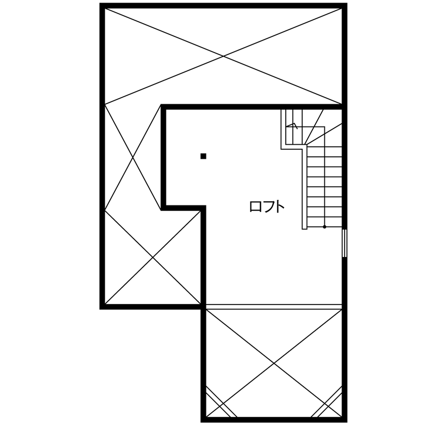 LIVIA(リビア)一級建築士事務所 【京都/2000万円台/20坪台/２階リビング/間取図】狭小敷地で叶えた家族の絆がさらに深まる伸びやか空間の間取り図（2LDK）ロフト
