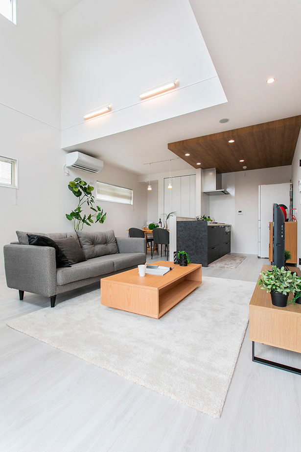 昭和ハウジング泉州・パナソニックビルダーズグループ 【2000万円台/テクノ工法/貝塚市/おしゃれ】窓のない外観に、明るい吹抜けのリビング。ギャップを楽しむ家の建築実例画像9