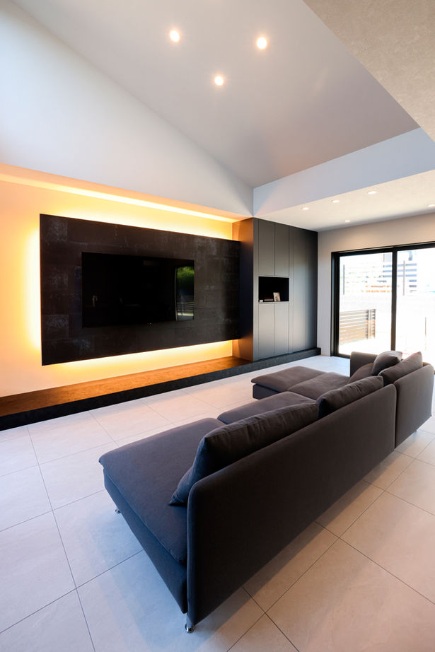 昭和ハウジング泉州・パナソニックビルダーズグループ 【平屋/3,000万円台/テクノ工法/間取り図】内外をブラックベースでクールに。迫力のあるオンリーワンの平屋の建築実例画像4