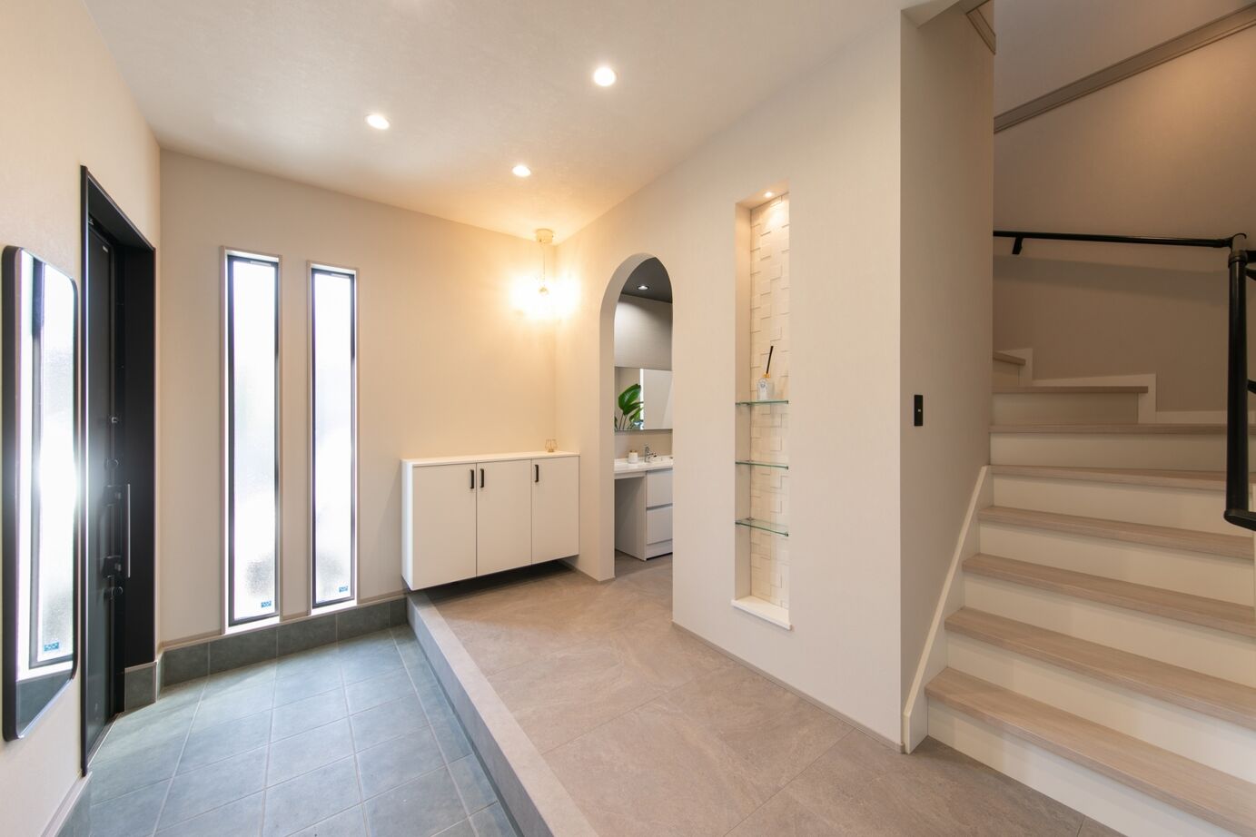 昭和ハウジング泉州・パナソニックビルダーズグループ 【岸和田市】シックなデザインと機能性。収納力と家事ラク動線で、暮らしにゆとりを生む家の建築実例画像9