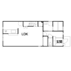 伊東工務店 【京都府/1000万円台/駐車場有/狭小/坪単価有】京都で限られた敷地を目いっぱい使った実例（間取り図有）の間取り図（3LDK）１階