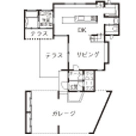 野口建設 【間取り図あり】吹き抜けを見下ろせる大空間が家族を繋ぎ、毎日の暮らしや心にゆとりをもたらす住まいの間取り図（4LDK）1階