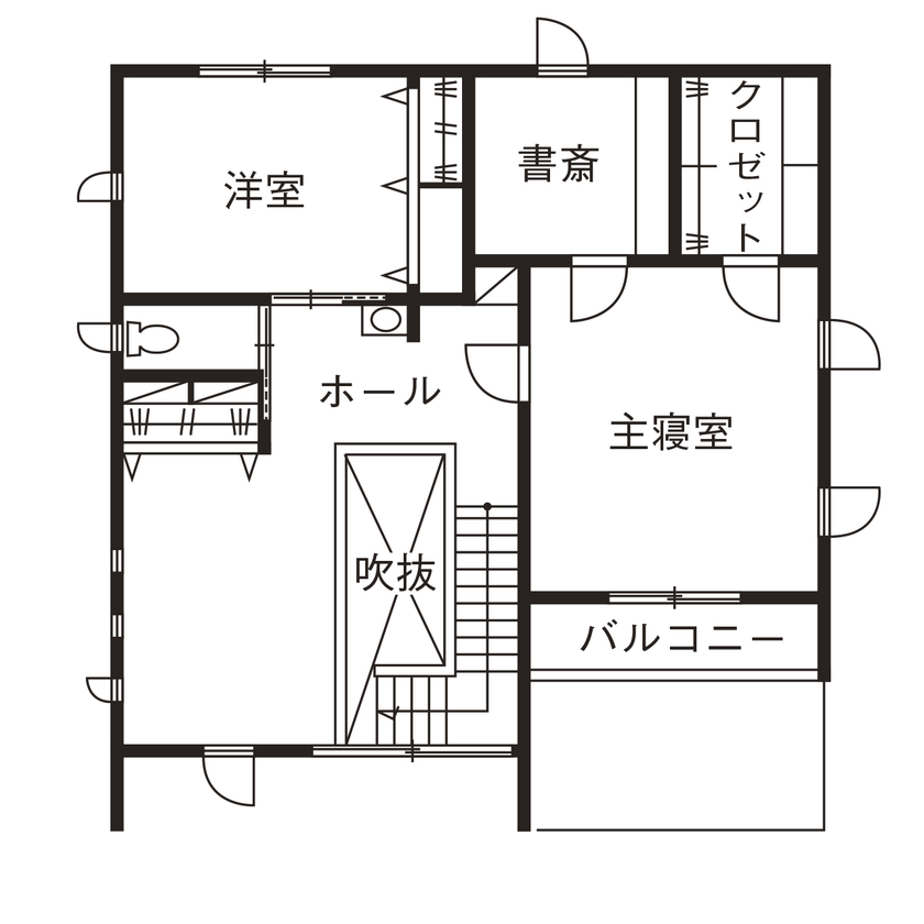 野口建設 憧れのスタイルや暮らし方を設計士とフランクな会話で共有しプランニングするの間取り図（3LDK）2階