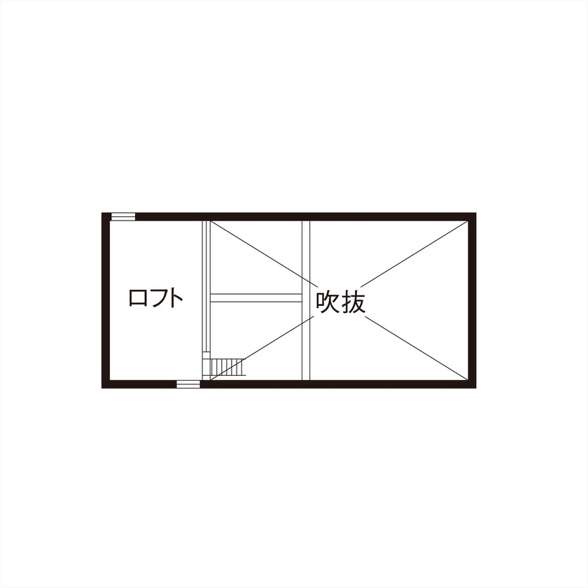 野口建設 料理や団欒の場所を開放感あふれる2階に。家事のしやすさを考慮した動線に工夫がある家の間取り図（3LDK）ロフト