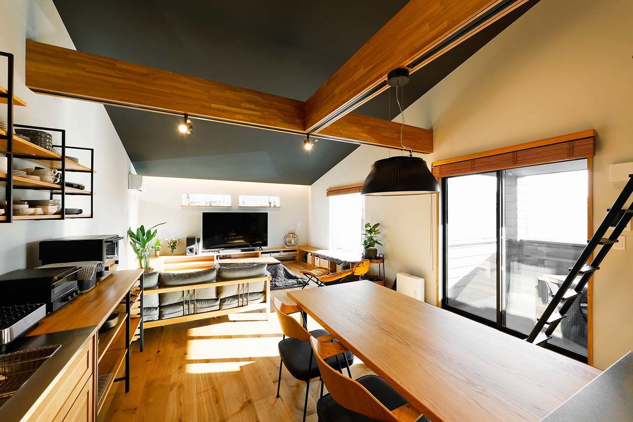 野口建設 料理や団欒の場所を開放感あふれる2階に。家事のしやすさを考慮した動線に工夫がある家の建築実例画像2