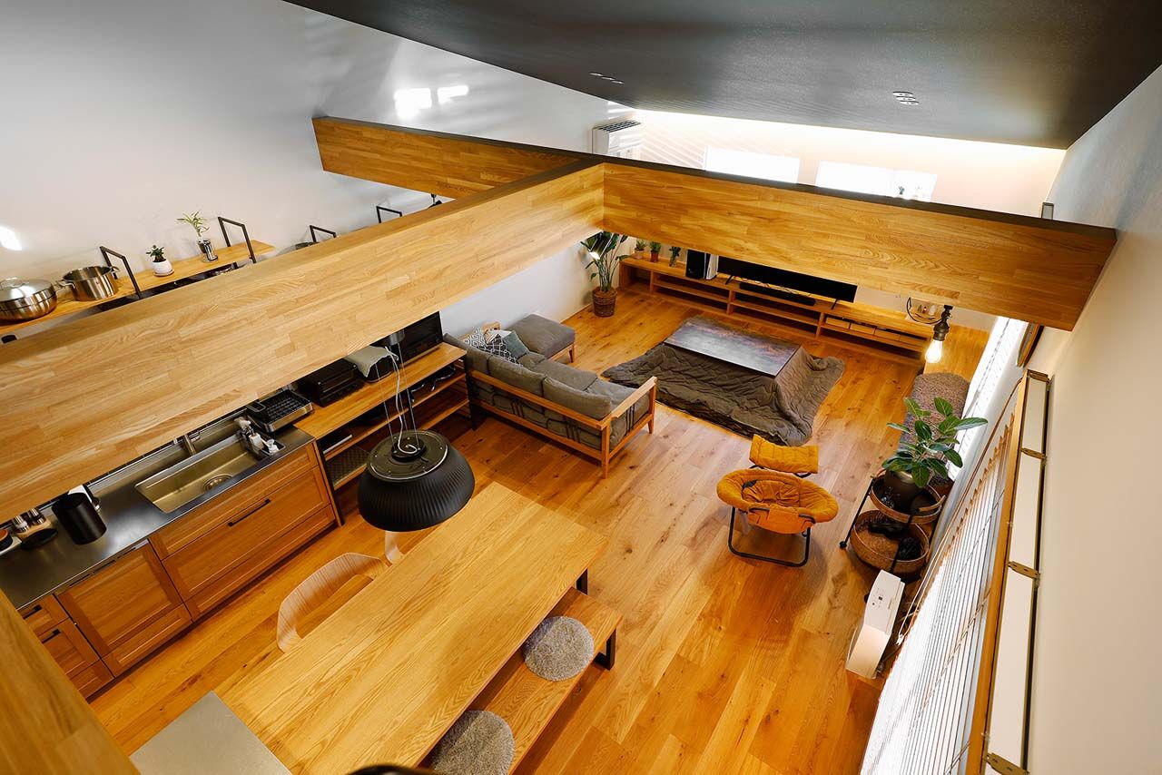 野口建設 料理や団欒の場所を開放感あふれる2階に。家事のしやすさを考慮した動線に工夫がある家の建築実例画像3