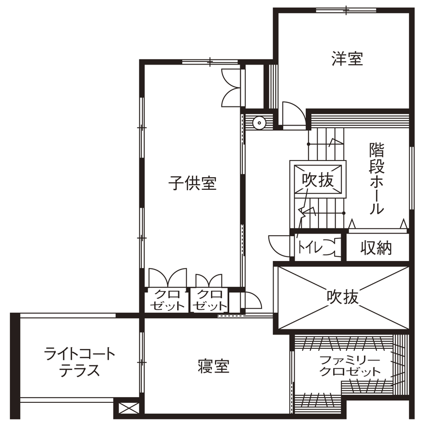 ユーロプランニング 【2000万円台/大阪府/間取り有】スタイリッシュな外観の内側は、光溢れる住み心地のいい5LDKの間取り図（5LDK）2階
