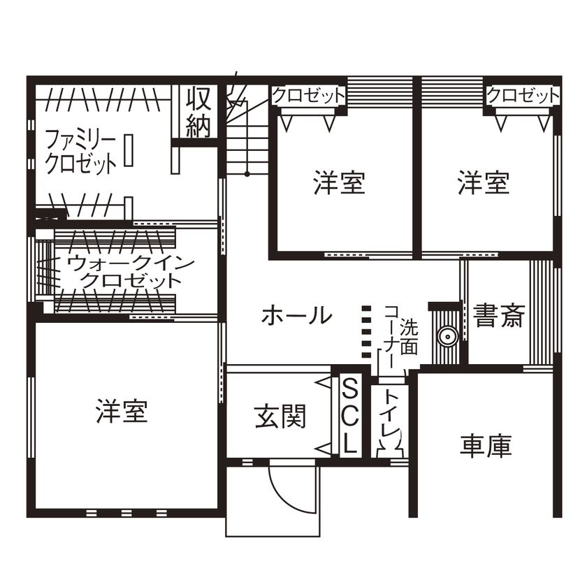 ユーロプランニング 【2000万円台/間取り有/茨木市】2階リビング×収納力と優れた動線【LIXILメンバーズコンテストダブル受賞】の間取り図（4LDK+書斎）1階