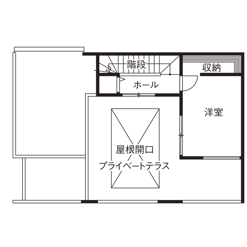 ユーロプランニング 【2000万円台/大阪府/茨木市/間取り有】家族の寛ぎ空間満載！屋上テラスを叶えたナチュラルテイストの家の間取り図（4LDK）3階