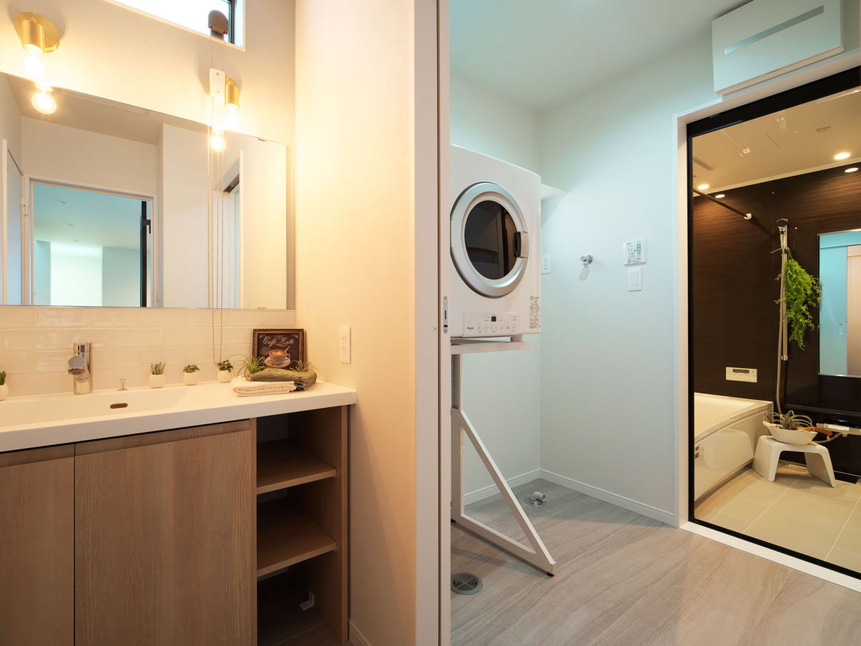 ユーロプランニング 【大阪府/ダウンリビング】個性的なLDKのゾーニング、家事効率の良さと屋上庭園が叶える心地よい暮らしの建築実例画像6