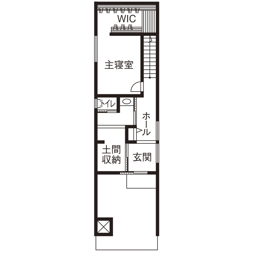 ユーロプランニング 【2000万円台/大阪府/茨木市/間取り有/狭小3階】間口が狭い敷地を活かした『賢くかっこいい』おしゃれな家の間取り図（3LDK）1階