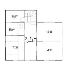 カメヤグローバル 【大阪府/2000万円台/約30坪/狭山市】子供も嬉しい天然無垢材と家事ラク導線にこだわった家（間取り図有）の間取り図（4LDK）2階