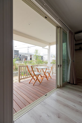 カメヤグローバル 【大阪府/2000万円台/約50坪/貝塚市】インナーガレージとウッドデッキがある建築士と造る家（間取り図有）の建築実例画像8