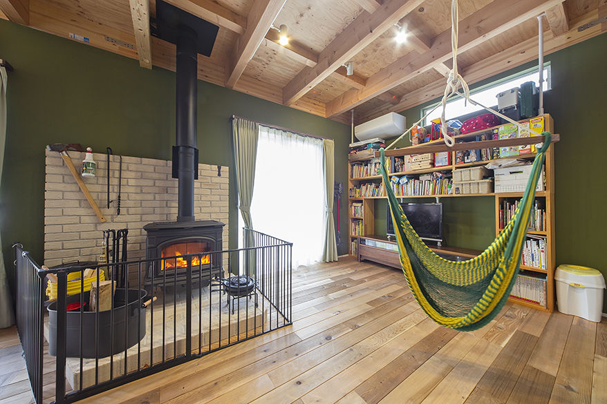 カメヤグローバル 【大阪府/2000万円台/約35坪/堺市】子供と楽しく暮らす、木に囲まれた、薪ストーブのある実例の建築実例画像5