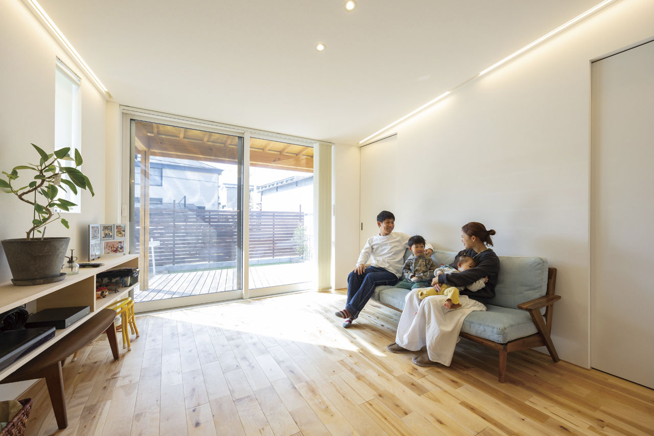 カメヤグローバル 【大阪府/2000万円台/約37坪/岸和田市】光熱費を抑えて暖かく。庭やデッキでアウトドアも楽しむ平屋暮らしの建築実例画像2