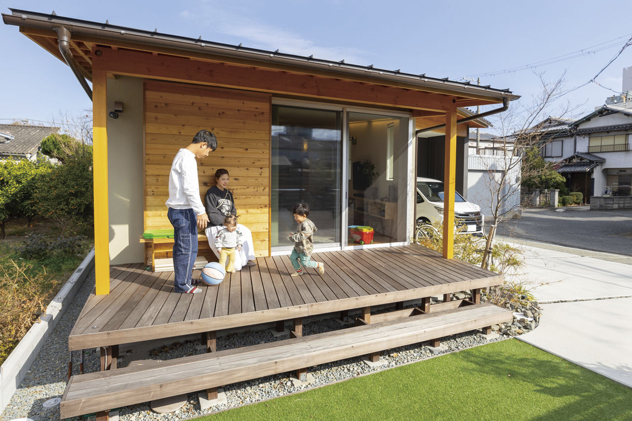 カメヤグローバル 【大阪府/2000万円台/約37坪/岸和田市】光熱費を抑えて暖かく。庭やデッキでアウトドアも楽しむ平屋暮らしの建築実例画像10