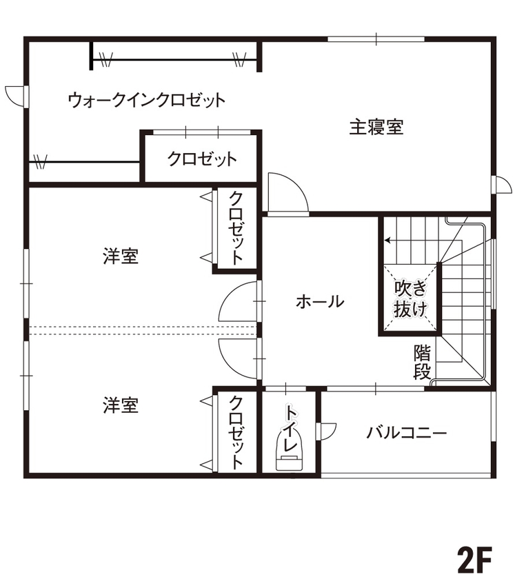 日興ホーム 【2,000万円台/こだわりキッチン/127.75m2/間取り図有】カウンターキッチンで日々の料理を楽しみ家事ラクにの間取り図（4LDK）2階