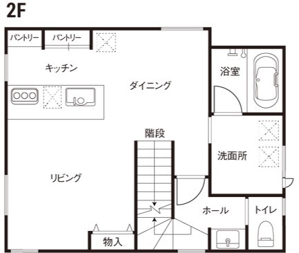 日興ホーム 【2,000万円台/狭小地/土地27.2坪/間取り図有】狭小地でもゆとりと採光に妥協しない注文住宅の醍醐味の間取り図（3LDK＋ロフト）2階