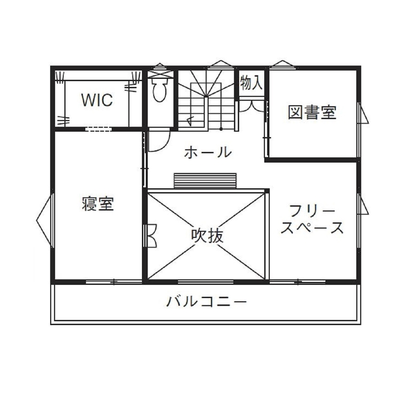 大和屋 【2000万円台/32坪/２SLDK】陽光に包まれて読書を楽しむ住まいの間取り図（2LDK+S）2階