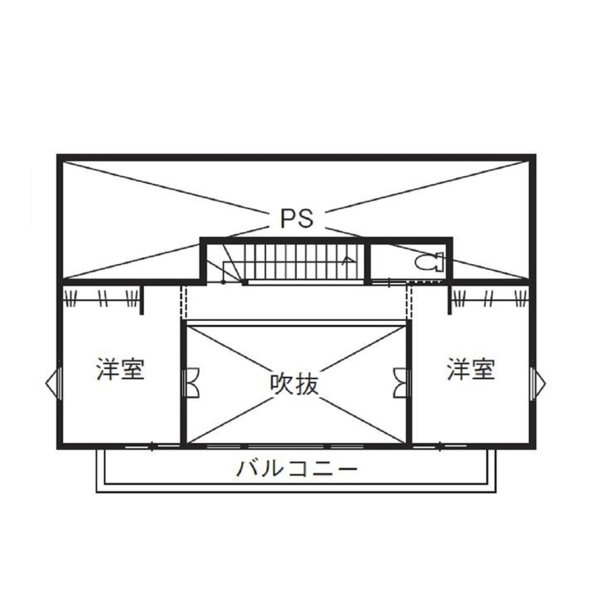 大和屋 【2000万円台/29坪/3LDK】カラードアが無垢材に馴染む。小上がりダイニングで寛ぐ家の間取り図（3LDK）2階