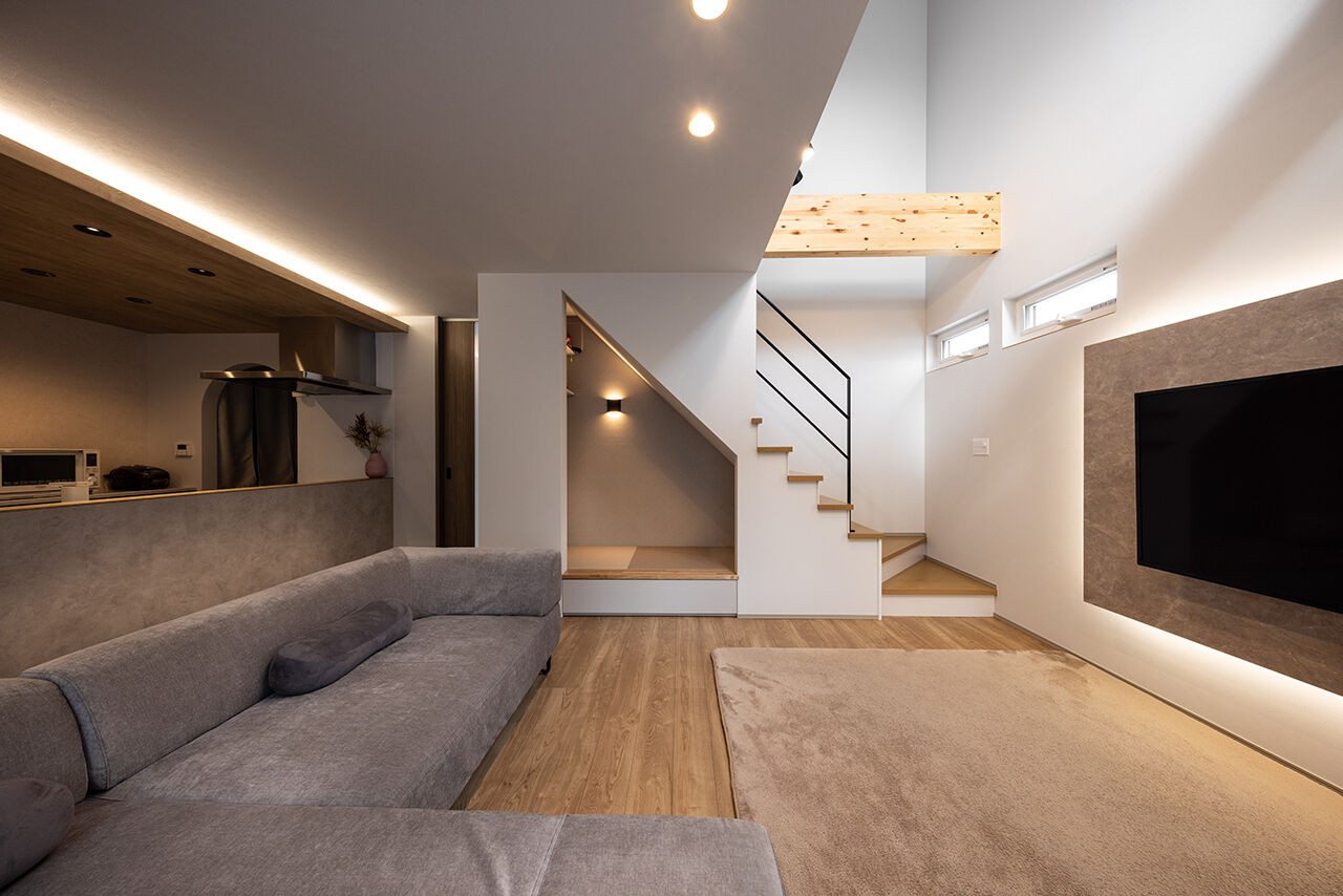 さくら 【石川県/大きな吹き抜け/ヌック/32坪】育児の「3Way家事動線」搭載の建築実例画像2