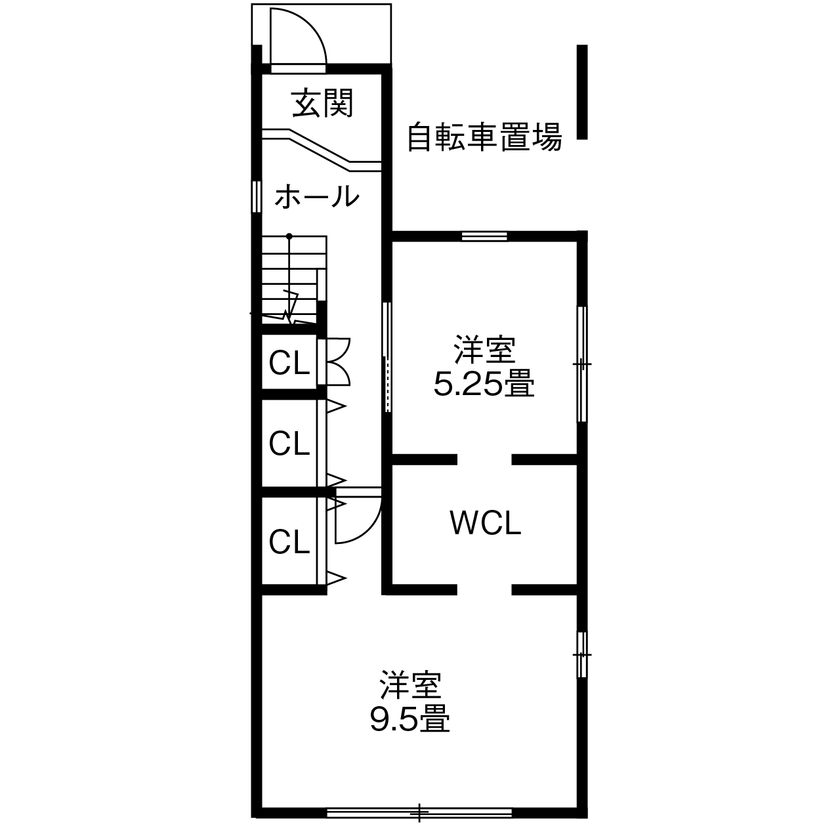 i leaf labo （アイリーフラボ） 【京都市/2000万円台/3LDK/狭小20坪台】スキップフロア3階建てのナチュラルカッコいいお家（間取り図有）の間取り図（3LDK）1階