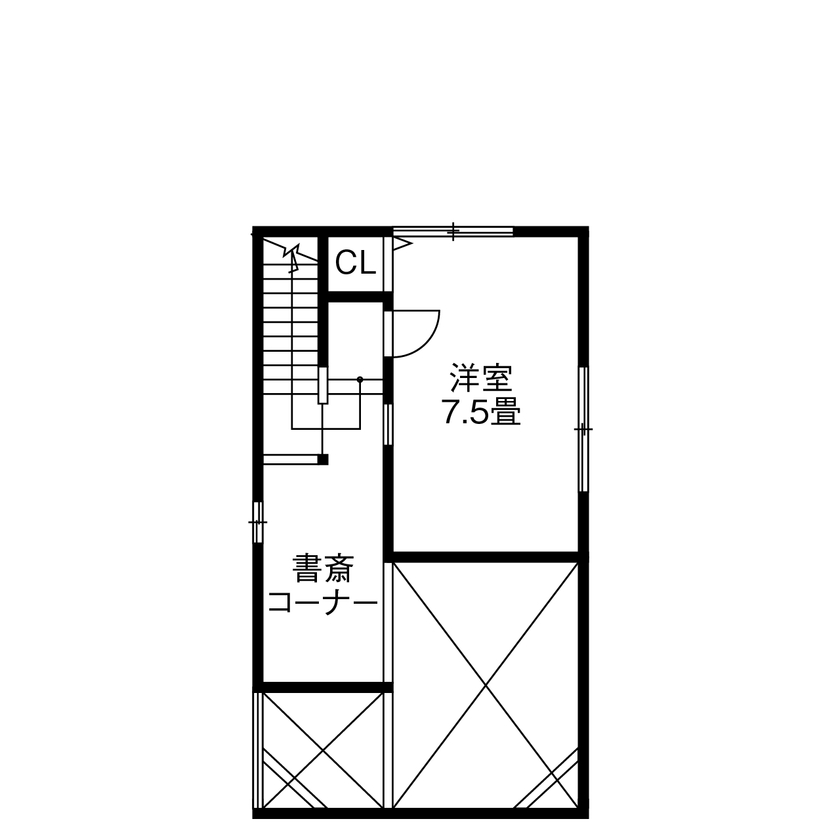 i leaf labo （アイリーフラボ） 【京都市/2000万円台/3LDK/狭小20坪台】スキップフロア3階建てのナチュラルカッコいいお家（間取り図有）の間取り図（3LDK）3階